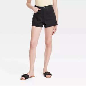 NWT Universal Threads 14 Black High Rise 90’s Cutoff Shorts No Fade 2.5 inseam